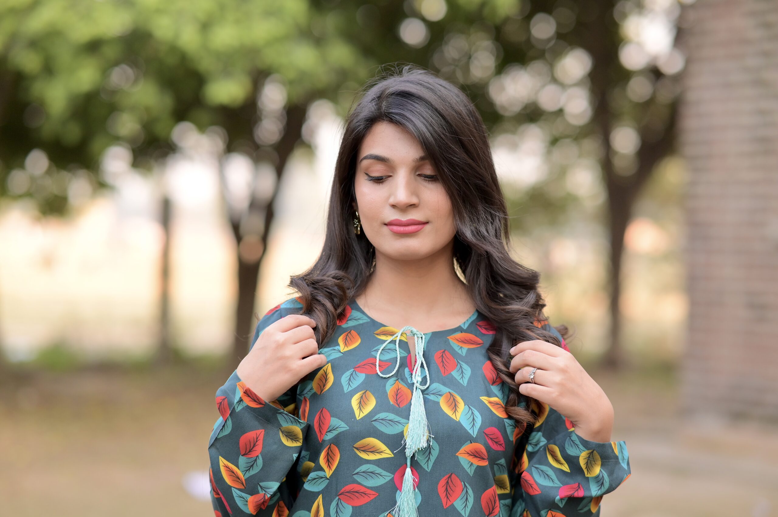 Teal Multicolor Printed Stitched Kurti